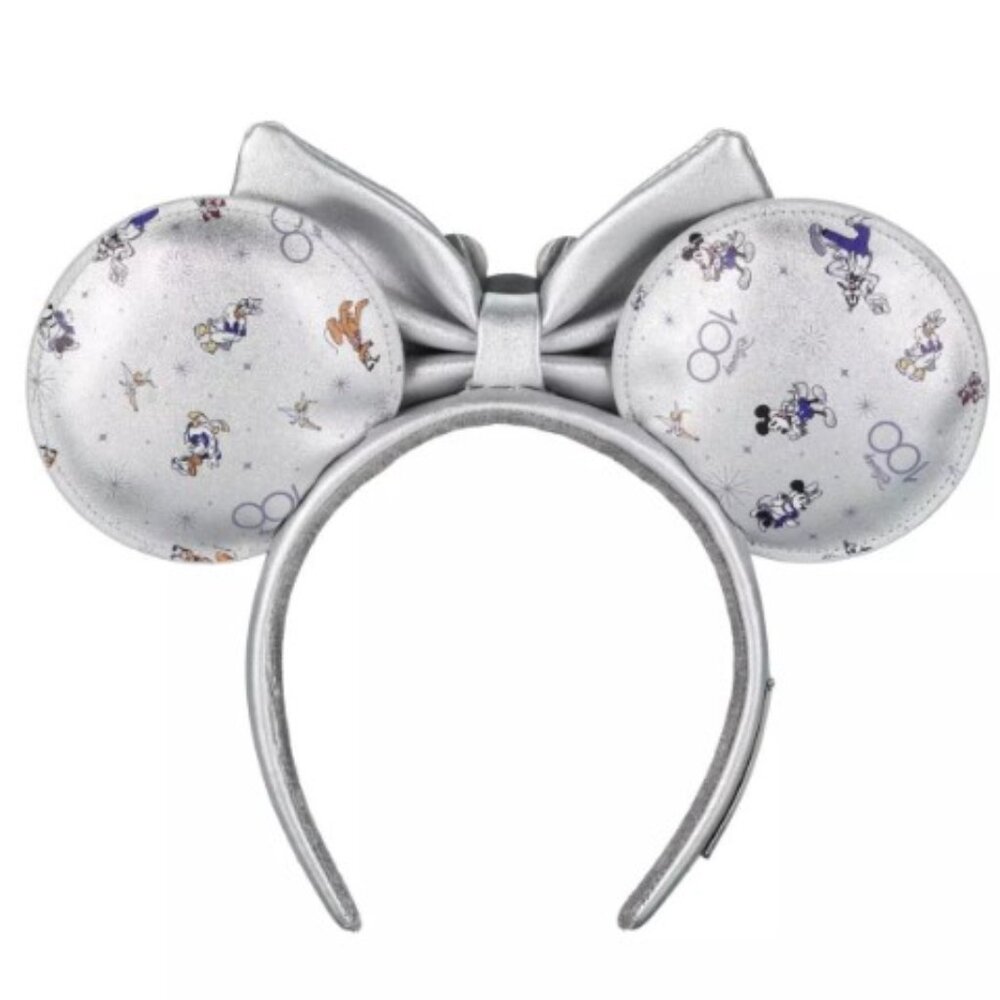 Disney Park 100 years Mickey Ears Silver headband - Picture 2 of 8